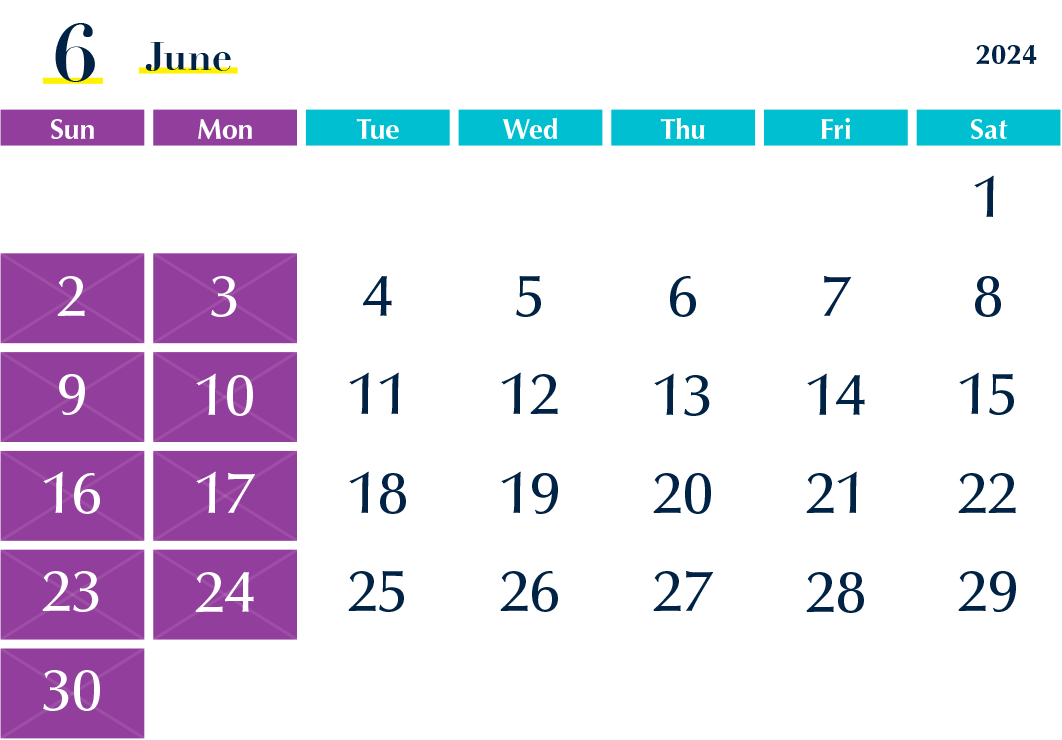6月の診療日カレンダー