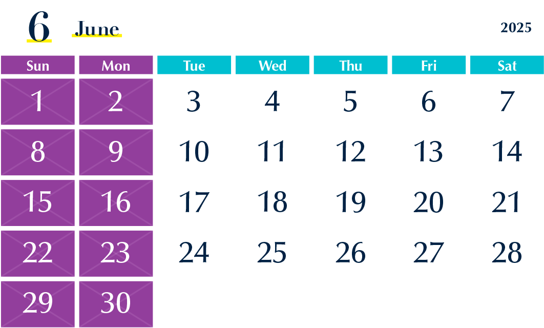 2024年6月の診療日カレンダー